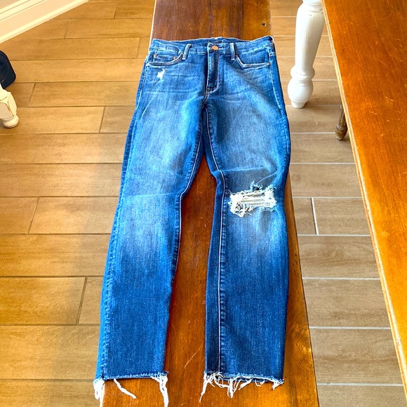 MOTHER The Looker high waisted ankle fray jeans. Size 26. - Picture 3 of 9